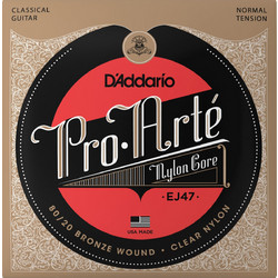 D'Addario EJ47 Pro-Arte Nylon Core Σετ 6 Χορδές Κλασικής Κιθάρας 80/20 Bronze 28-43" Normal Tension