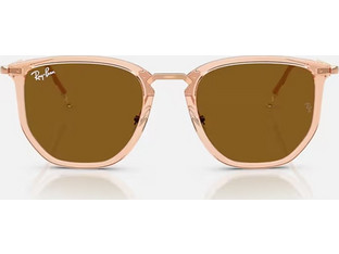Ray-Ban RB4451 680133 Γυναικεία Γυαλιά Ηλίου Τετράγωνα Κοκάλινα Ροζ με Καφέ Φακό