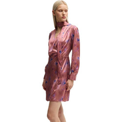 Hugo Kelanie Mini Βραδινό Φόρεμα Floral Σατέν Ροζ 50530149-963