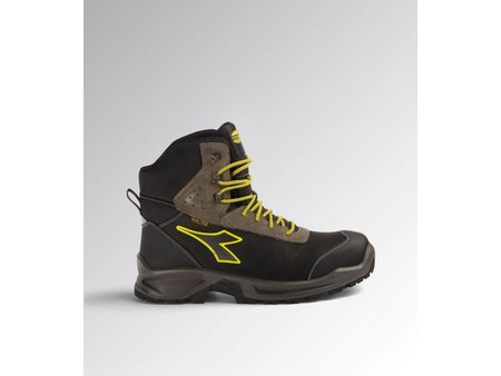 Diadora Sport Diatex High Μποτάκια Ασφαλείας S7S Αδιάβροχα Μαύρα Καφέ 18111901C2815