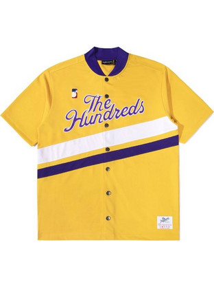 The Hundreds Ανδρικό Πουκάμισο Βαμβακερό Κοντομάνικο Κανονική Γραμμή Πορτοκαλί T21F109001-08