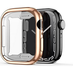 Dux Ducis Samo Πλαστική Θήκη με Προστασία Οθόνης για Apple Watch 7 / 8 41mm Ροζ Χρυσή