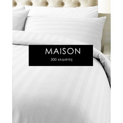Pennie Σεντόνι Μονό Βαμβακοσατέν 170x272 Maison Άσπρο