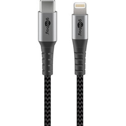 Goobay Braided USB-C to Lightning Cable 2m Grey 4040849492723