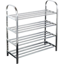 Tradesor Παπουτσοθήκη Μεταλλική Ασημί M55xΠ24xY69cm 522688