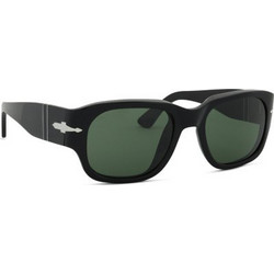 Persol PO3380S 95/31 Ανδρικά Γυαλιά Ηλίου Τετράγωνα Κοκάλινα Μαύρα με Πράσινο Φακό