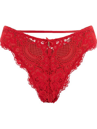Guess Monica Γυναικείο Sexy Brazil με Δαντέλα Κόκκινο O4BE18KCC70
