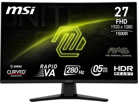 MSI MAG 274CXF VA HDR Curved Gaming Monitor 27" 1920x1080 FHD 280Hz 0.5ms