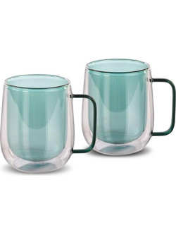 Lamart Σετ Ποτήρια Καφέ Γυάλινα Vaso Πράσινα 250ml 2τμχ LT9124