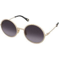 Chloe CH0230S 001 Γυναικεία Γυαλιά Ηλίου Στρογγυλά Μεταλλικά Χρυσά με Μαύρο Degradee Φακό