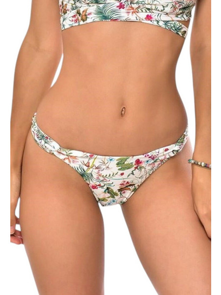 Banana Moon Bikini Slip Floral Λευκό Πράσινο AVAYA-KILIFI-HUZ11