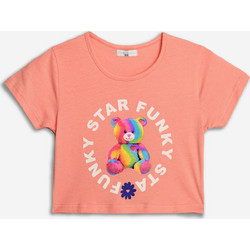 Funky Παιδικό Crop Top Κοντομάνικο Κοραλί 125-505106-1