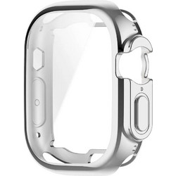 DTNO.1 Θήκη Σιλικόνης με Προστασία Οθόνης για Apple Watch Ultra 49mm Ασημί