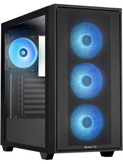 Chieftec Hunter 3 Black Gaming Midi Tower Κουτί Υπολογιστή RGB με Πλαϊνό Παράθυρο