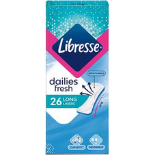 Libresse Dailies Fresh Long Σερβιετάκια για Ελαφριά Ροή 2 Σταγόνες 26τμχ