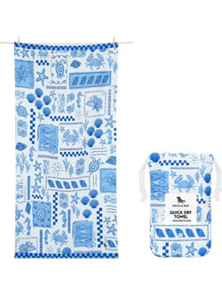 Dock & Bay Grecian Shores Πετσέτα Θαλάσσης Microfiber Γαλάζια 90x200cm