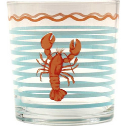 Marva Σετ Ποτήρια Νερού Γυάλινα Sea Lobster Διαφανή Γαλάζια Κόκκινα 380ml 6τμχ 847058