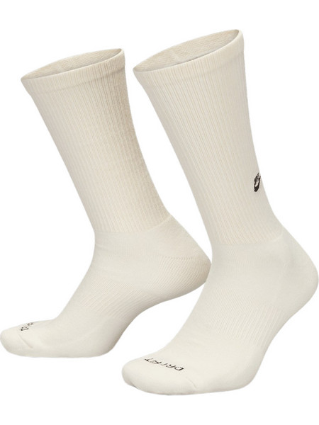 Nike Everyday Ανδρικές Κάλτσες Ψηλές Εκρού 2Pack FZ3073-133