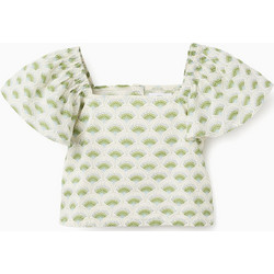 Zippy Παιδικό Crop Top Κοντομάνικο Μπεζ Πράσινο 31070692026