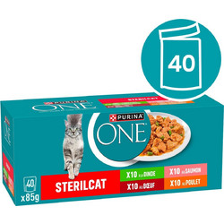 Purina One Sterilcat with Meat & Fish 40x85gr