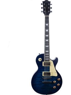 Eko Guitars LS300 Ηλεκτρική Κιθάρα Single Cut με Μαγνήτες HH & Ταστιέρα Indian Laurel Blue Quilted