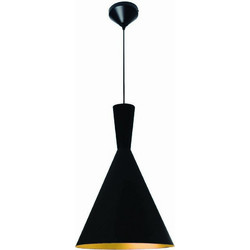 Omnia 8130/1L-B Κρεμαστό Φωτιστικό Οροφής Μονόφωτο Χρυσό Φ30cm