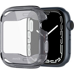Spigen Ultra Hybrid Θήκη Σιλικόνης με Προστασία Οθόνης για Apple Watch 7 45mm Γκρι Διαφανής