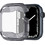Spigen Ultra Hybrid Θήκη Σιλικόνης με Προστασία Οθόνης για Apple Watch 7 45mm Γκρι Διαφανής