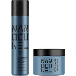 Keratin Nanocure 3D Hydration Σετ Περιποίησης Μαλλιών Hydration Μάσκα 250ml + Σαμπουάν 500ml