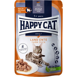 Happy Cat Adult Sterilised Grain Free with Duck in Gravy 85gr