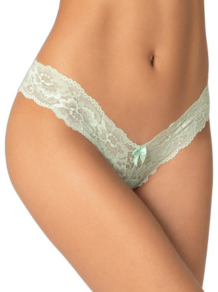 Milena By Paris Γυναικείο Sexy Brazil με Δαντέλα Πράσινο Mint MINT1588