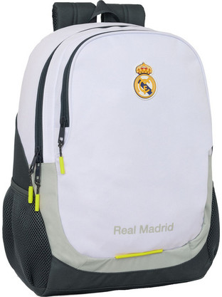 Safta Real Madrid C.F. Σχολική Τσάντα Πλάτης Δημοτικού Λευκή S4312997