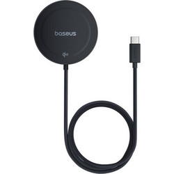 Baseus Simple Mini4 Ασύρματος Φορτιστής Qi2 Pad με Καλώδιο USB-C 15W