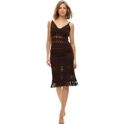 Superdry Midi Καλοκαιρινό Καθημερινό Φόρεμα Πλεκτό Μαύρο W8011856A-8PZ