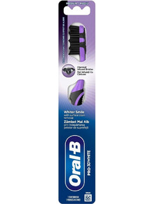 Oral-B Pro-3D White Charcoal Medium Oδοντόβουρτσα Μωβ