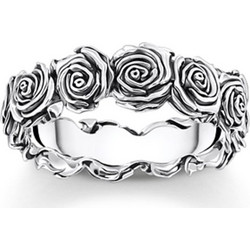 Thomas Sabo Γυναικείο Δαχτυλίδι Βεράκι Λουλούδι Ασημί TR2488-637-21