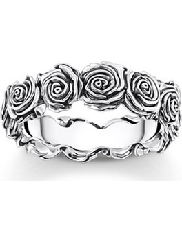 Thomas Sabo Γυναικείο Δαχτυλίδι Βεράκι Λουλούδι Ασημί TR2488-637-21