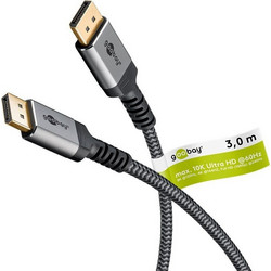 Goobay Καλώδιο DisplayPort 2.1 to HDMI Male Braided 3m Grey 75686
