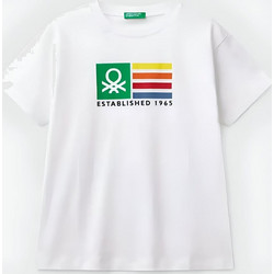 Benetton Παιδικό T-Shirt Κοντομάνικο Λευκό 3I1XC10N3-101