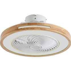 It-Lighting Zephyr Ανεμιστήρας Οροφής 50cm 15W με Φως & Τηλεχειριστήριο Λευκός Μπεζ