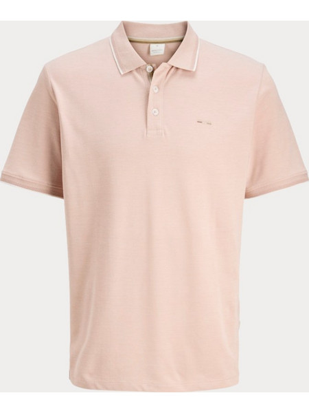 Jack & Jones Ανδρική Μπλούζα Polo Κοντομάνικη Σομόν 12286341