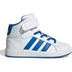 Adidas Grand Court Mid Παιδικά Sneakers Μποτάκια Λευκά Μπλε JR0800