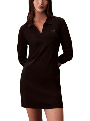 Calvin Klein Mini Καθημερινό Φόρεμα Ριπ Μαύρο LV047D214G-UB1