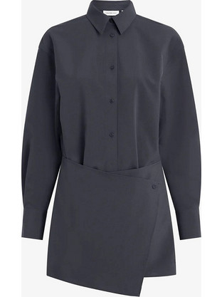 Calvin Klein Mini Καθημερινό Φόρεμα Κρουαζέ Ανθρακί J20J225086-CGE