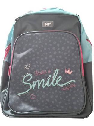 MP Share A Smile Everyday Σχολική Τσάντα Τρόλεϊ Δημοτικού Γκρι MO112-01