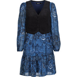 Desigual Chaleco Mini Καθημερινό Φόρεμα Μπλε 25WWVW27-5032