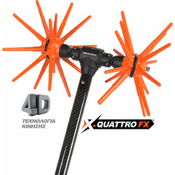 Agrotechnic X.QUATTRO FX Ελαιοραβδιστικό Μπαταρίας Αχινός 12V με Κοντάρι Ανθρακόνημα 2.4m