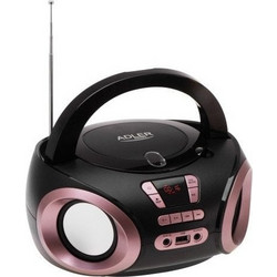 Adler AD 1181 Φορητό Ράδιο CD Player με USB / MP3 Μαύρο Ροζ