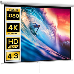 HOMCOM 001-023V00 Οθόνη Προβολής Projector Τοίχου / Οροφής 4:3 165x124cm / 84"