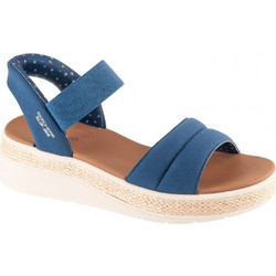 Skechers Bobs Sun Ray Καλοκαιρινές Γυναικείες Πλατφόρμες Χαμηλές Μπλε 114413-NVY
